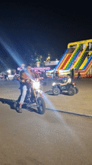 Nighttime carnival draws families in Lhokseumawe, Indonesia
