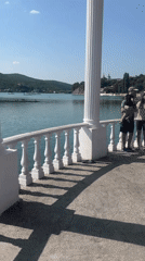 Summer day at Abrau-Dyurso winery and lake, wedding included