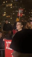 Nighttime anti-ICE protest draws crowds in New York City