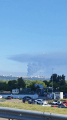 Dark smoke rises over Kyiv in early morning hours