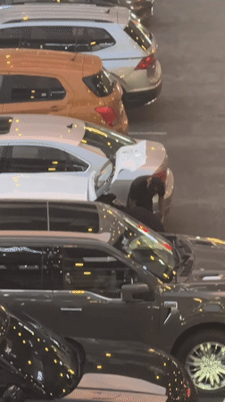 Nighttime parking lot activity documented in Mexican town