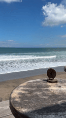 Early morning scenes from beachside venue in North Kuta