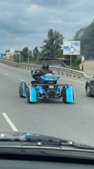 Custom four-wheeled motorcycle spotted on Sofia highway