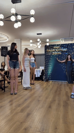 Girl performs at Miss Panagyurishte 2026 pageant event in Bulgaria