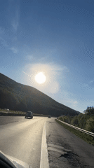 Highway traffic recorded on sunny afternoon near Dolno Varshilo
