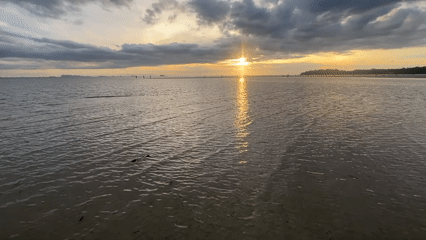 Sunset beach scenes documented across Koh Phangan Thailand morning