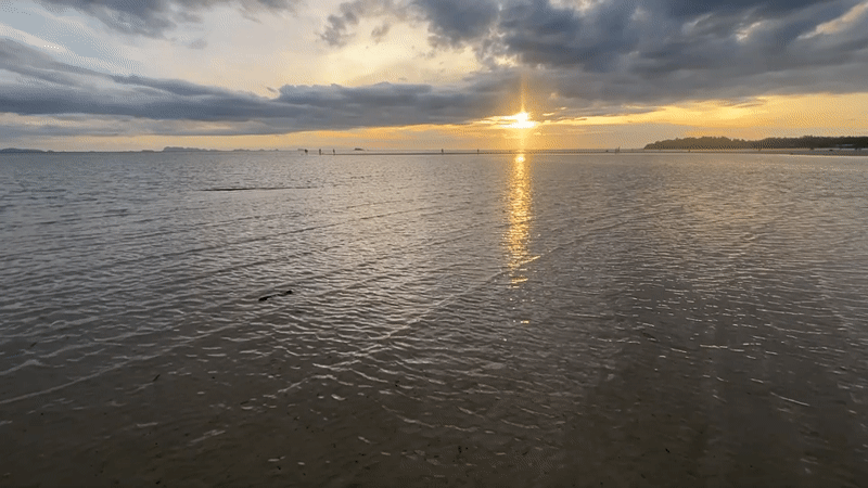 Sunset beach scenes documented across Koh Phangan Thailand morning