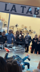 Breakdancing performance draws crowds at Bulgarian shopping mall