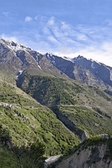 Mountain village scenery documented in Keylang, India