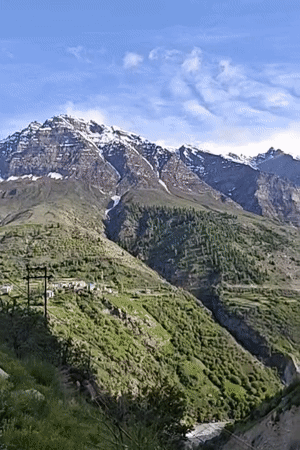Mountain village scenery documented in Keylang, India