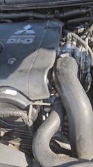 Mitsubishi engine compartment documented in Prešov, Slovakia