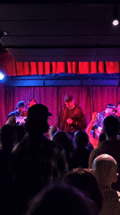 Live band set in a packed Saint Petersburg venue