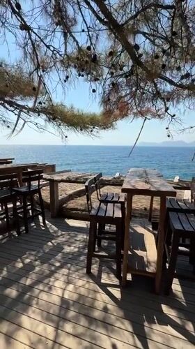 Lazy afternoon at a pine-framed coastal spot in Fethiye