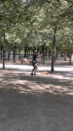 Luxembourg Gardens on a clear summer morning in Paris
