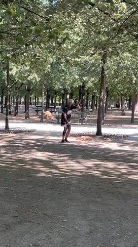 Luxembourg Gardens on a clear summer morning in Paris