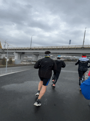 Morning joggers filmed during group run in Kazan