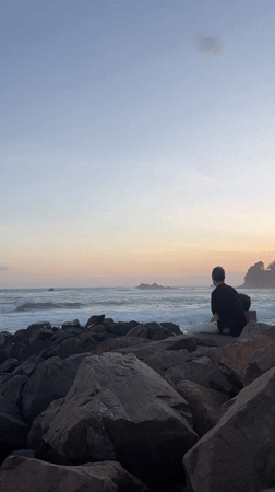 Sunset scenes captured along Goviyapana coast, Sri Lanka