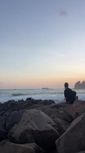 Sunset scenes captured along Goviyapana coast, Sri Lanka