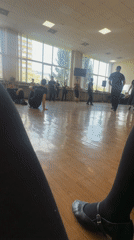 Dance group rehearses high-energy routine in Sofia studio