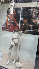 Antwerp store displays damaged mannequins with mechanical components