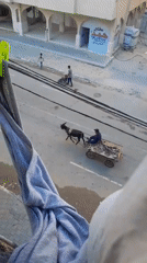 Daily life in Khan Yunis: hauling water, moving supplies, kids playing