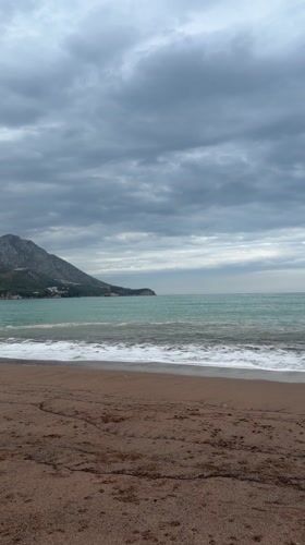 Photographer documents cloudy afternoon at Boreti beach with dog companion