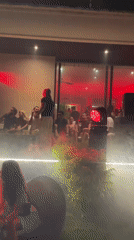 Red-lit outdoor night event at a North Kuta venue
