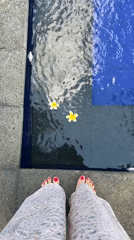 Early morning pool activities documented at Kediri resort complex