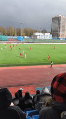 Soccer match documented by spectators in Smolensk stadium