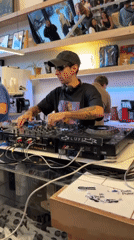 DJ performs evening set at Mar del Plata venue