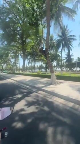 Motorbike ride through Nha Trang streets captured on video