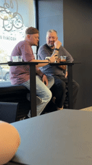 Morning coffee shop scenes captured in Izhevsk, Russia