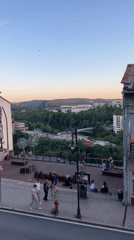Veliko Tarnovo streets and landmarks on a summer evening