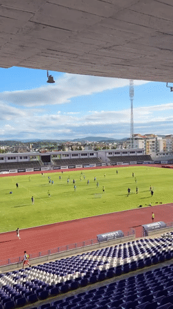Soccer training sessions at Ivaylo Stadium, Veliko Tarnovo