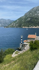 Coastal scenes captured around Montenegro's Bay of Kotor