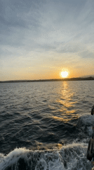 Sunset captured from boat near Samal, Philippines