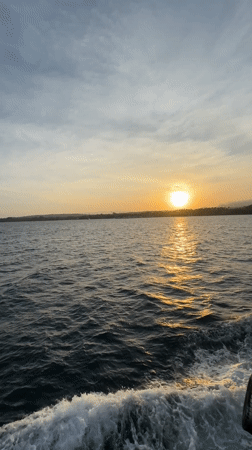 Sunset captured from boat near Samal, Philippines