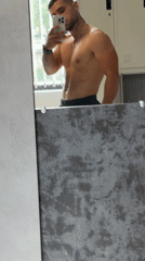 Man Takes Shirtless Selfie in Gabrovo Locker Room Mirror