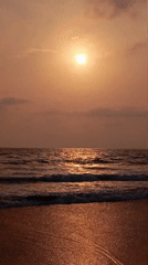 Sunset documented at Querim beach, India with coastal scenes