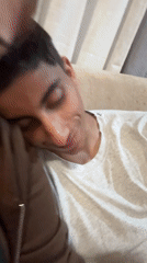 Couple shares quiet moment on couch in Sredets
