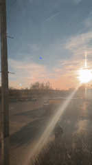 Golden hour captured at Dmitrov bus depot