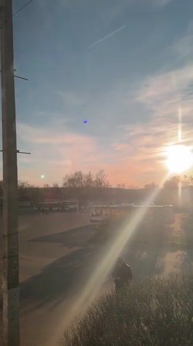 Golden hour captured at Dmitrov bus depot