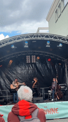 Band performs street concert in Kehl, Germany