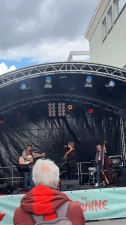 Band performs street concert in Kehl, Germany