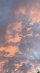 Sunset paints Moscow sky in pink and orange hues