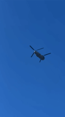 Military Chinook helicopter spotted over Riga, Latvia