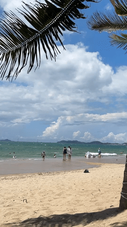 Beach scene documented in Nha Trang Ward, Vietnam