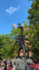 Morning tourist activities captured around Krakow landmarks