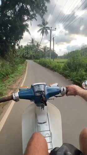 Scooter ride through rural Sri Lankan roads captured firsthand