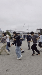 Vladivostok railway station views and street dance performance